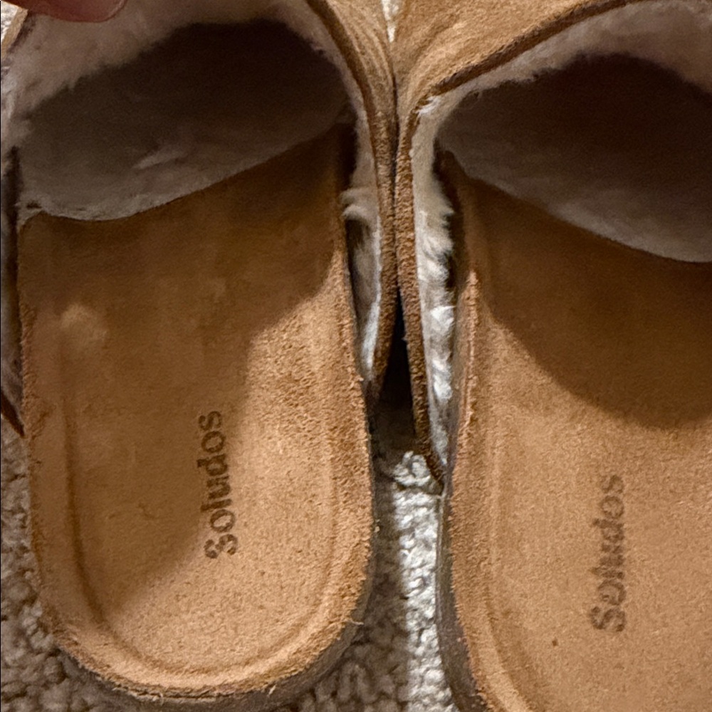 Soludos Tan Suede Cozy Slippers - Picture 3 of 6